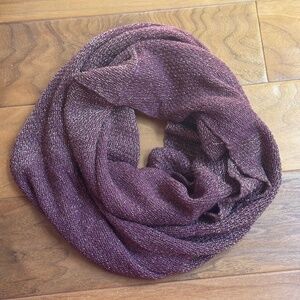 Johnson and Murphy  Infinity Loop Scarf Purple/Metallic One Size